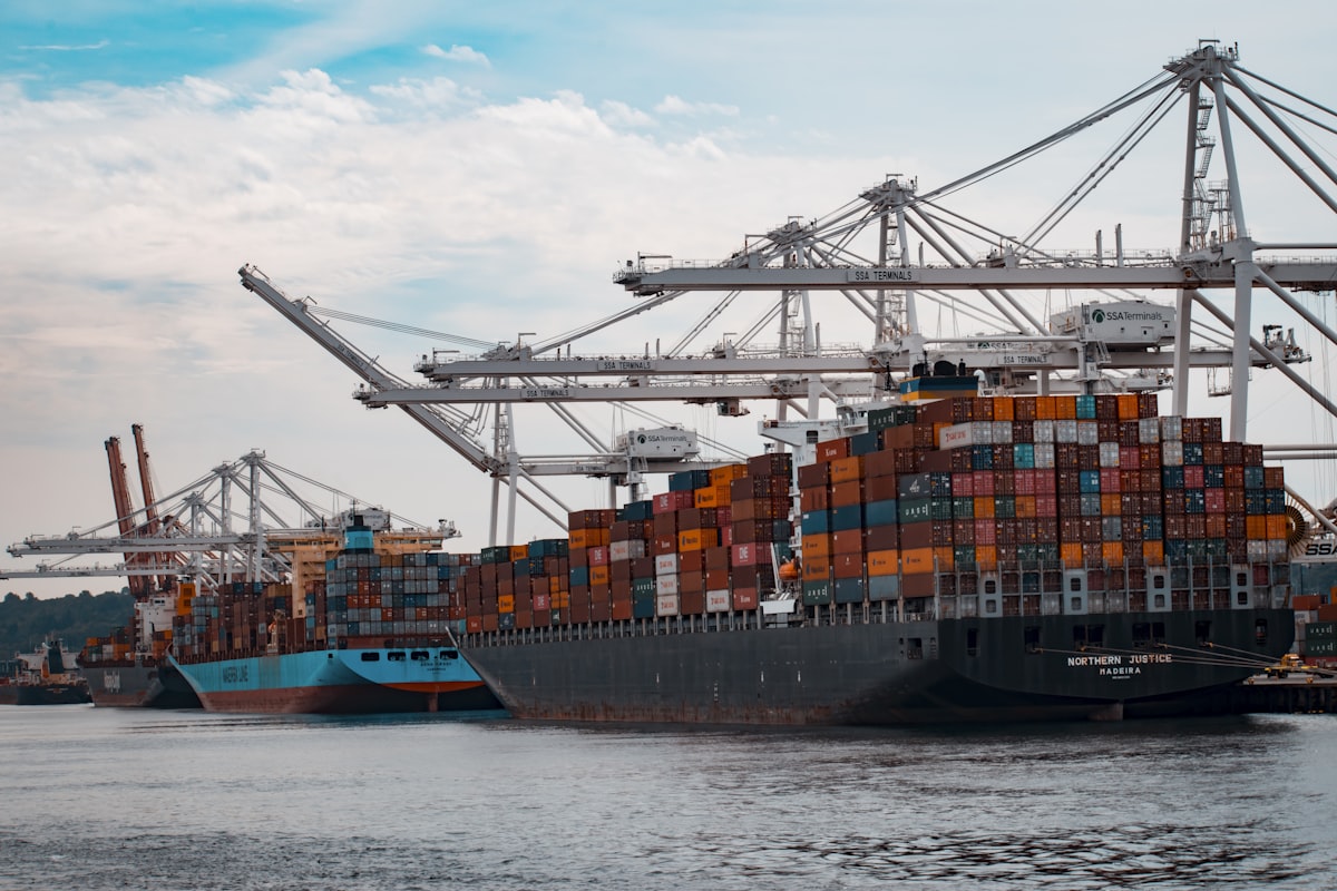 Global shipping — container port and export logistics